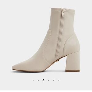 Elegant Cream Ankle Boots